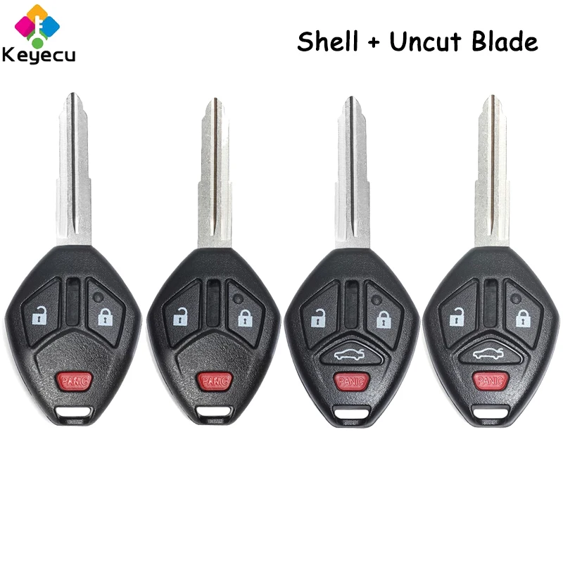 

KEYECU Remote Car Key Shell Case With 3 4 Buttons Left Right Blade Fob for Mitsubishi Eclipse Lancer Endeavor Galant Outlander