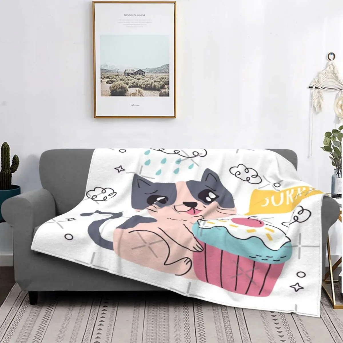

Sorry - Cute Cat-Manta para cama, colcha a cuadros, cubierta de playa, manta térmica, colchas para camas