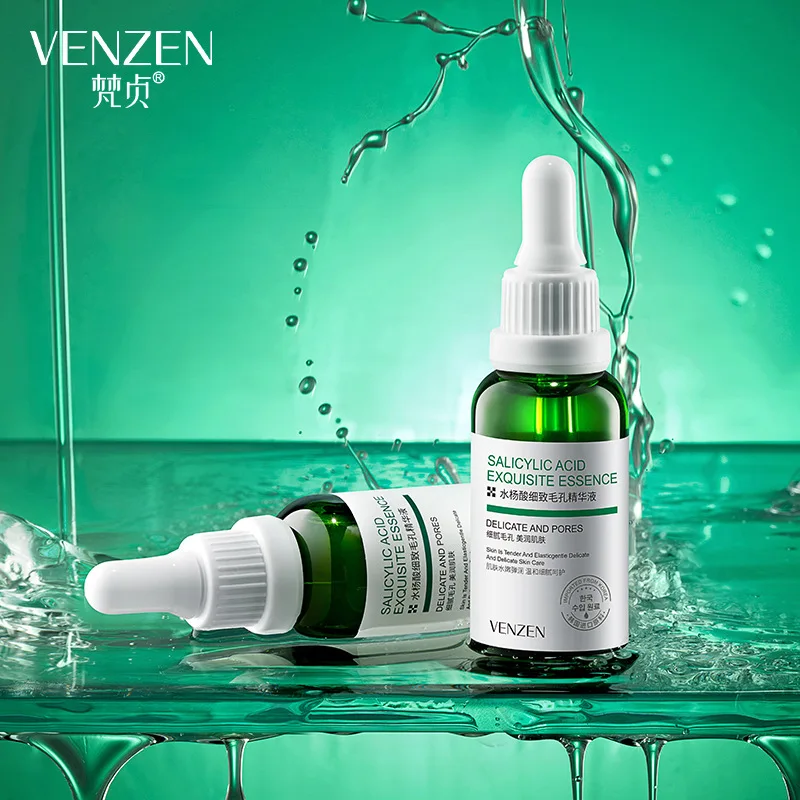 

Salicylic Acid Acne Treatment serum facial 30ml Pore Essence Moisturizing Shrinking Pores minimizer skin care Unisex Liquid