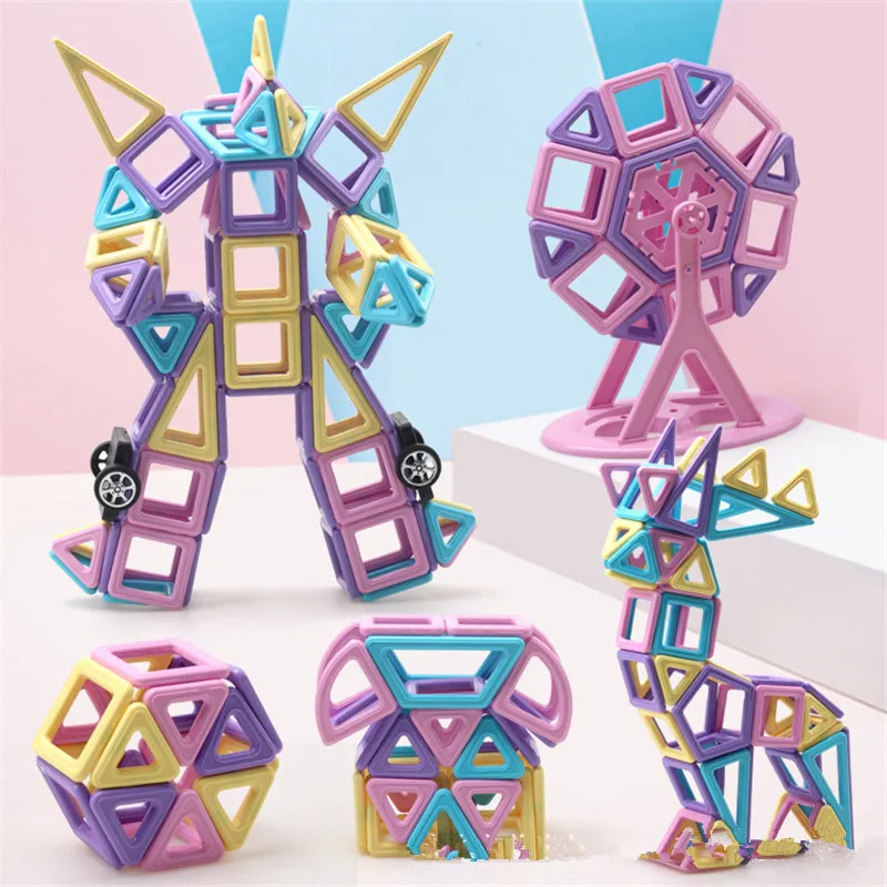 258 шт. Детский конструктор из магнитных блоков|Блочные конструкторы| |