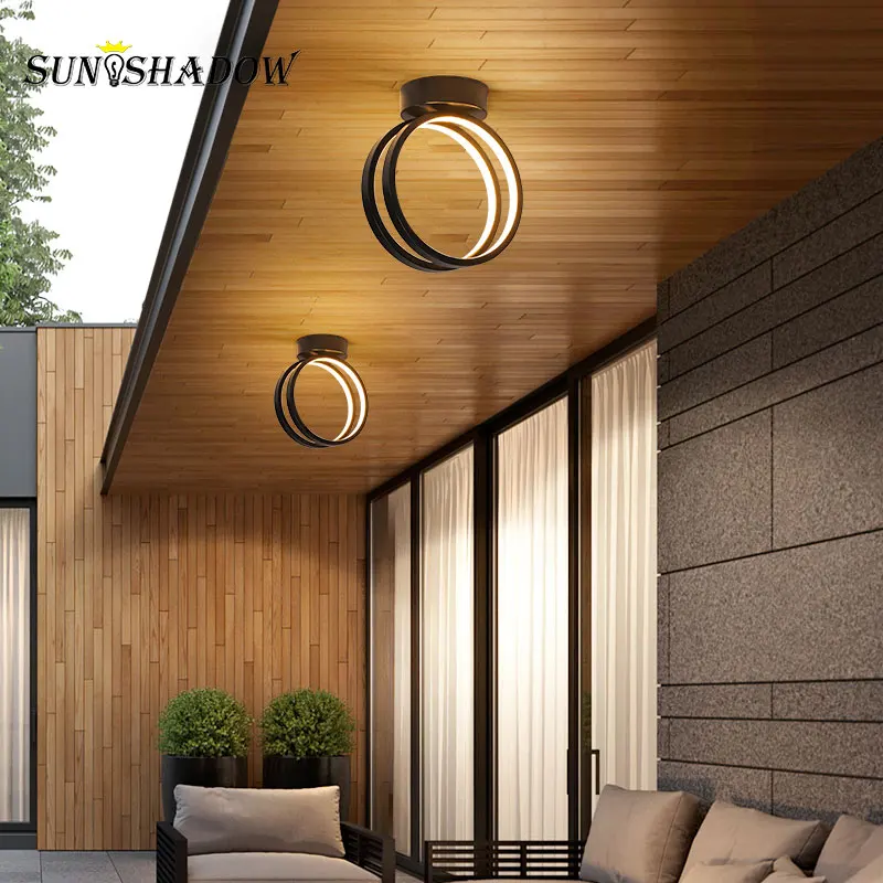 

16W Modern Led Ceiling Light Bedside Light Black&White Chandelier Ceiling Lamp For Living room Bedroom Corridor Dining room 220V