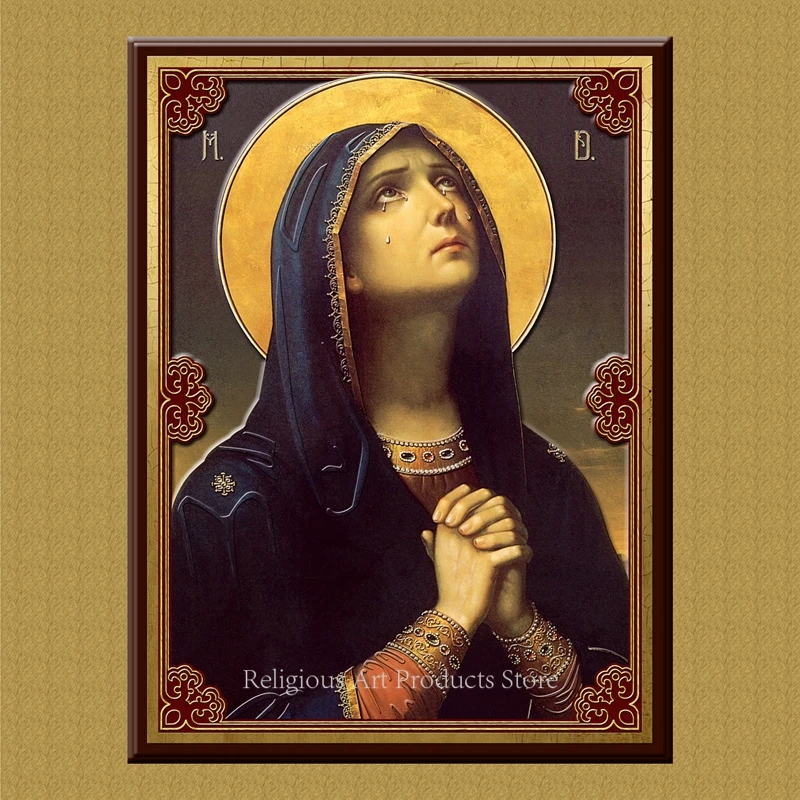 Деревянные резная картина статуи Иисуса нашей леди статуэтки и скульптуры