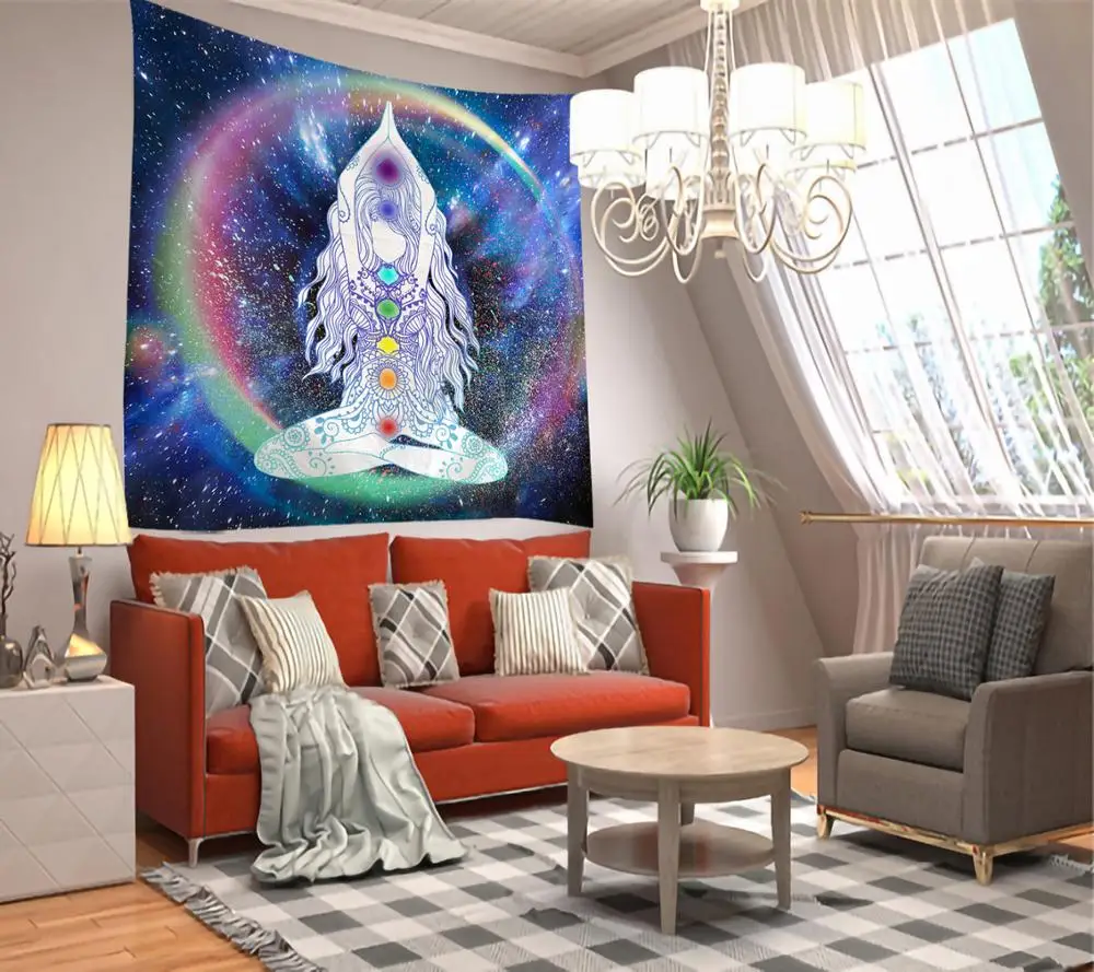 Статуя Будды мандала хиппи макраме настенное украшение в стиле бохо гобелен для