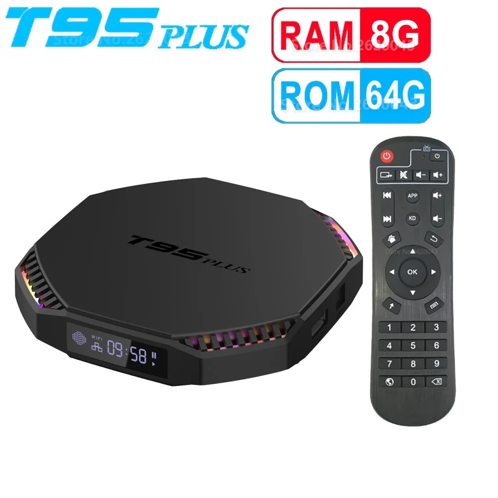 T95 плюс RK3566 Android 11 0 ТВ коробка 8 Гб Оперативная память 64 Встроенная 2 4G 5G WiFi 1000M LAN