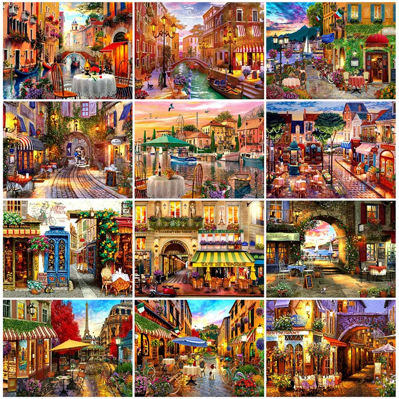 Алмазная 5D картина вид города Полный алмаз уличный алмазная вышивка Набор для