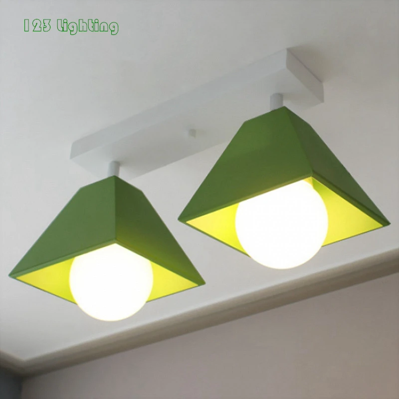 Современный цветной светодиодный потолочный светильник для кухни ресторана E27