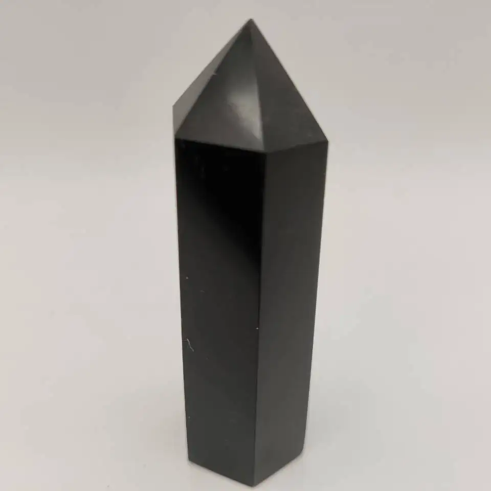

Black Obsidian Point 61g Obelisk Polished Stone Mineral