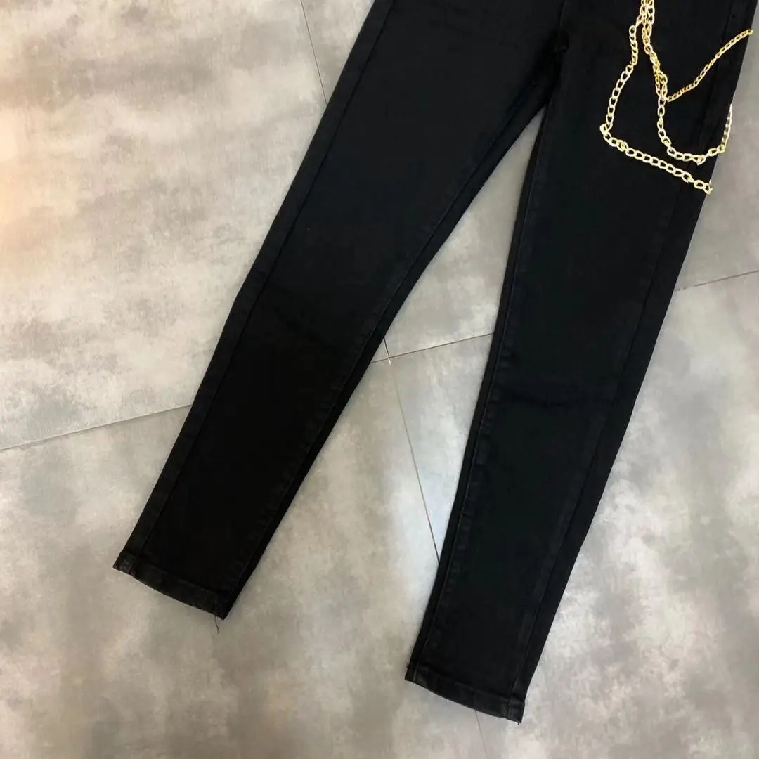 Женские тонкие брюки с высокой талией Новинка осени 2019 | Женская одежда