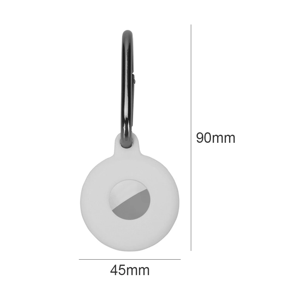 

Liquid Silicone Locator Tracker Case Anti-Scratch Cover for Apple Airtags Anti-Lost Device Protective Skin with Hook