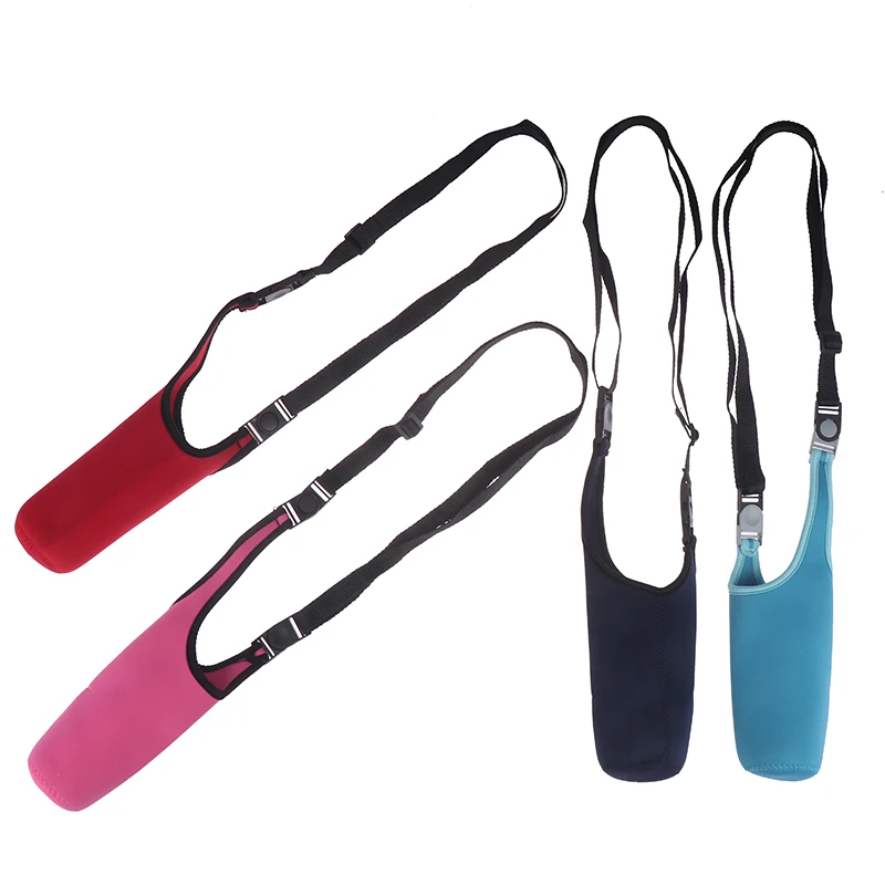 

1pc Heat Insulation Water Bottle Cover Case Carrier With Snap Buckle Rope strap