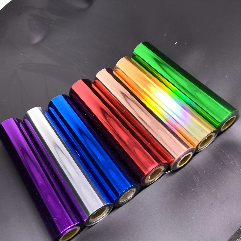 Rollo de papel de aluminio para estampaci&oacute;n en caliente, rollo de 80 m/rollo para laminador, laminaci&oacute;n, transferencia de calor en impresora l&aacute;ser, manualidades de tarjetas Diy-0