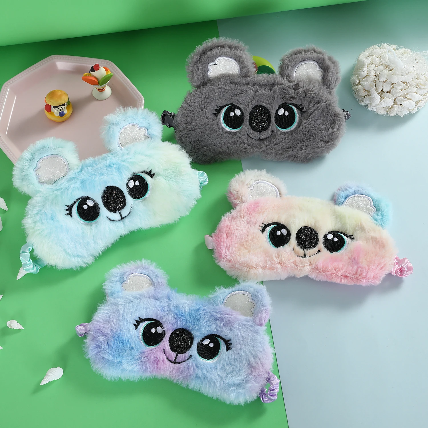 Повязка на глаза для сна Koala плюшевая маска детей милая дорожная Мягкая повязка с