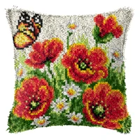 Flowers carpet embroidery sale sets latch hook pillow cross-stitch pillow do it yourself latch hook rug kits tapestry kits hobby