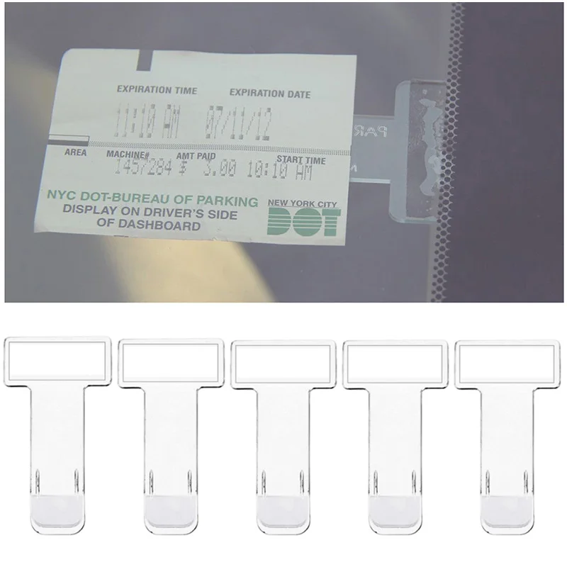 Автомобильный Держатель билетов для парковки Т-образная пластиковая папка купюр