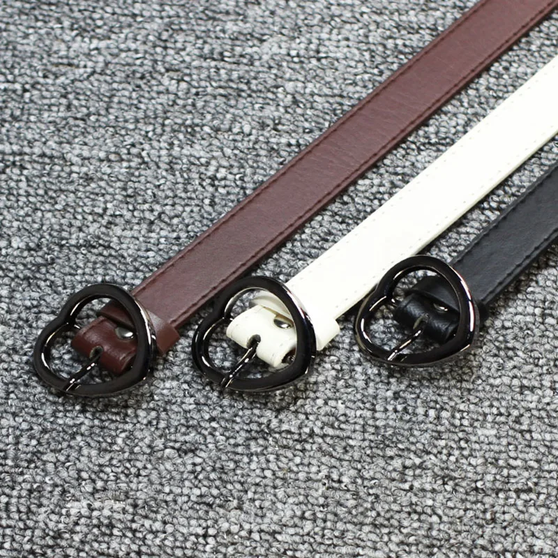 Ремень женский кожаный с металлической пряжкой белый Чёрный кофейный пояс в