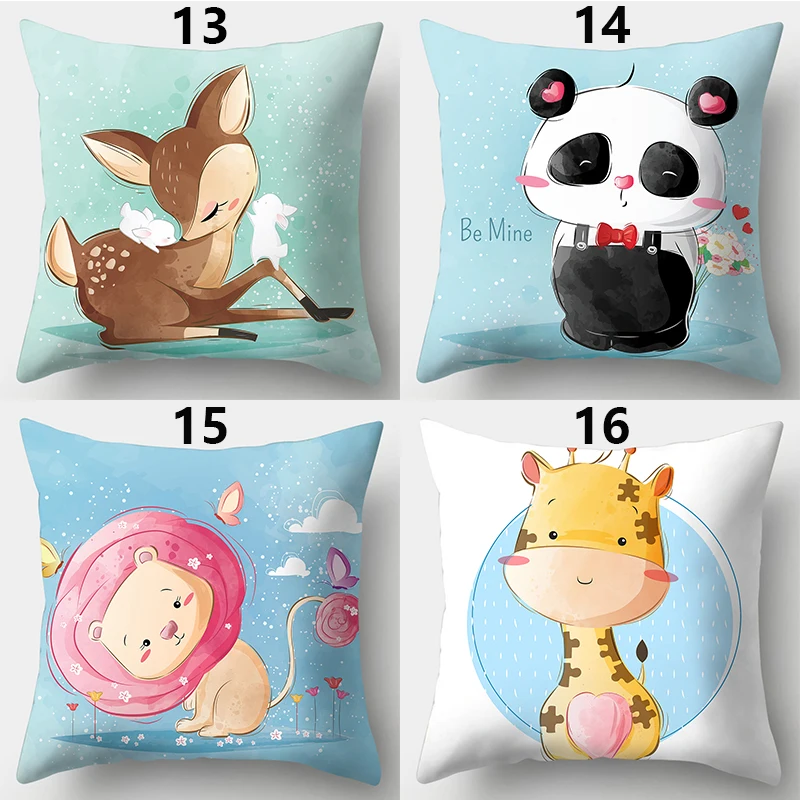 WZH милые животные наволочка 45x45 см полиэстер декоративная Подушка на диван
