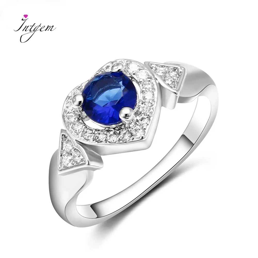

925 Silver Heart Rings New Fashion Jewelry for Women Unique Gift Nickel Free CZ Cubic Zirconia Engagement Ring Jewelry Wholesale