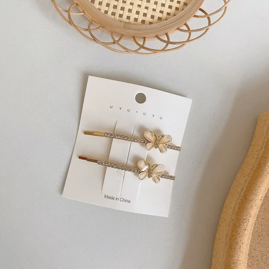 

Бесплатная доставка женская заколка-бабочка с бусинами аксессуары для волос в Корейском стиле для девочек заколки цветы