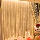 Гирлянсветильник светодиодная, 1x3, 2x2, 3x3 м, для сада, патио, свадьбы, Рождества