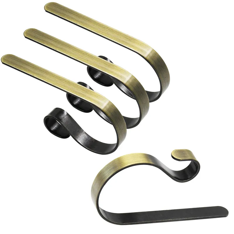 

2Pcs 2020 New Christmas Retro Stocking Hooks The Original Mantleclip Stocking Fireplace Metal Buckle Hangers Hook Hanging Clips
