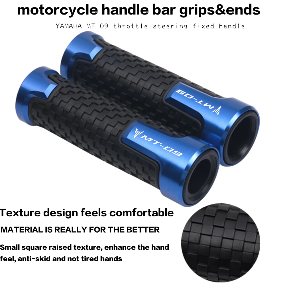 

Для рукоятки Yamaha MT-09 MT09 MT 09, заглушки руля, крышки руля, 7/8 дюйма, 22 мм, алюминиевый резиновый клей для рукоятки мотоцикла