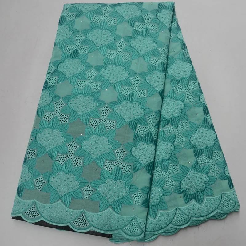 (5 ярдов/шт.) Высококачественная мягкая Африканская Хлопковая кружевная ткань