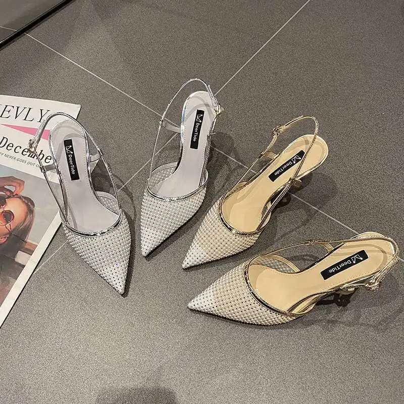 

Sandals women's summer pointed toe 2021 new high heels stiletto