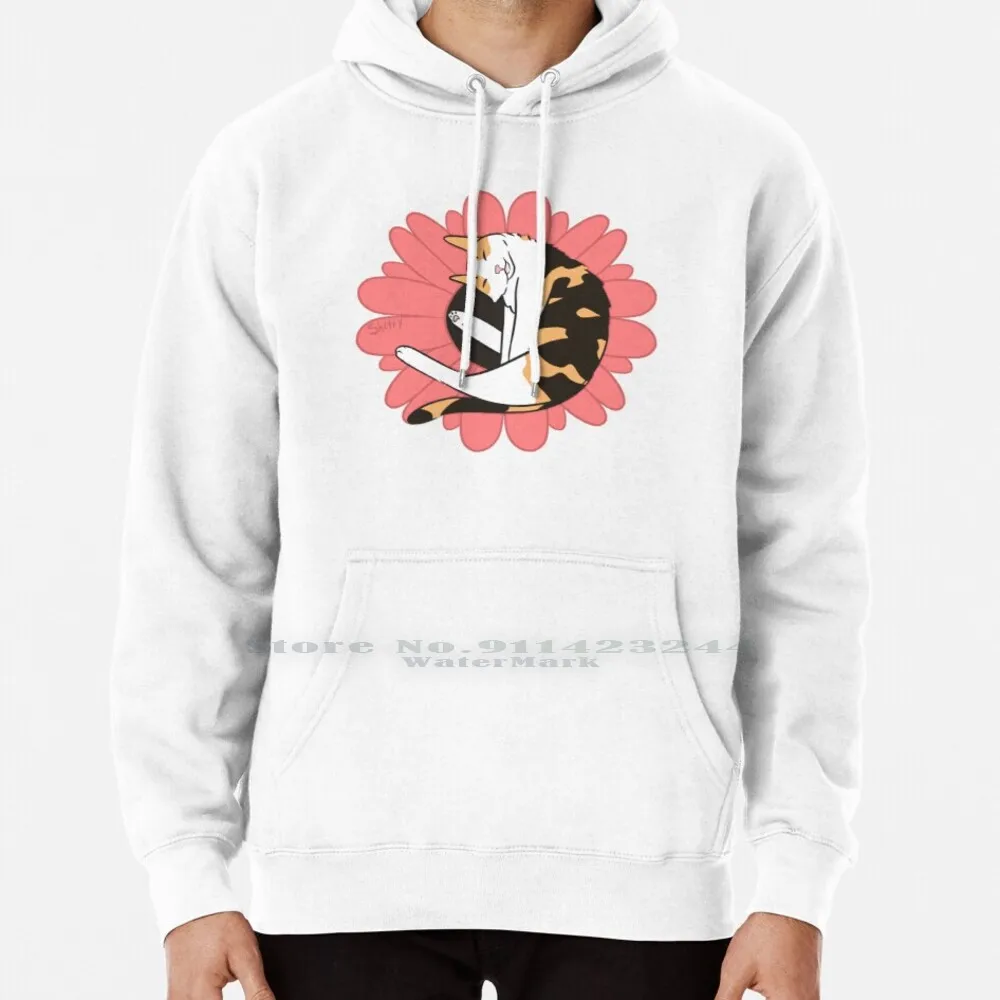 

Толстовка с принтом кота и маргаритки, 6xl