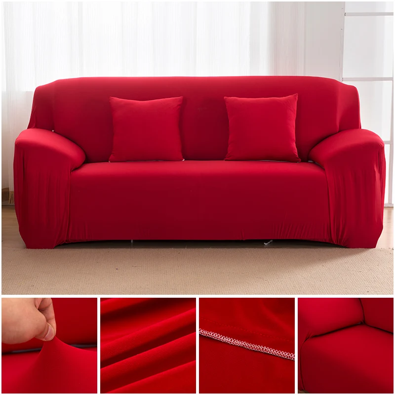 

22 kinds of color sofa cover elastic solid color couch cover suitable for living room 1/2/3/4 seat sofa cover