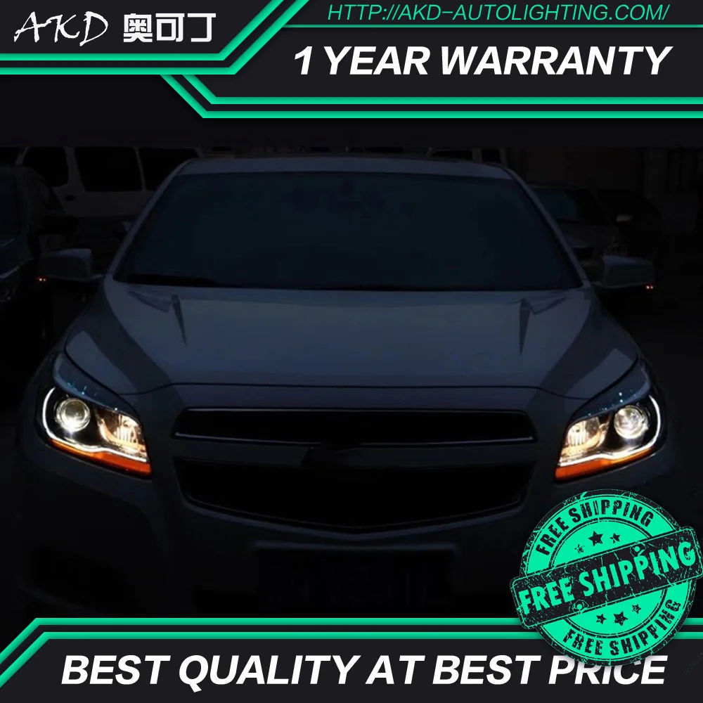 AKD тюнинг автомобильных фар для Chevrolet Malibu 2012 2014 светодиодные фары DRL ходовые огни Bi