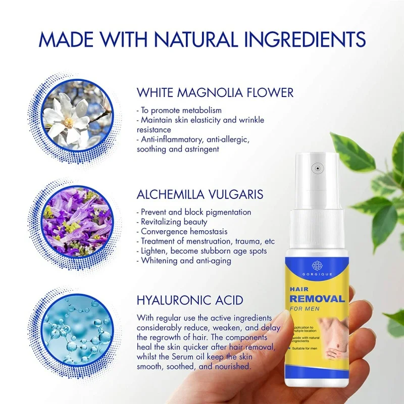

Permanent Hair Removal Spray Inhibiting and Reducing To Stop Hair Growth 10ml/20ml/30ml/50ml