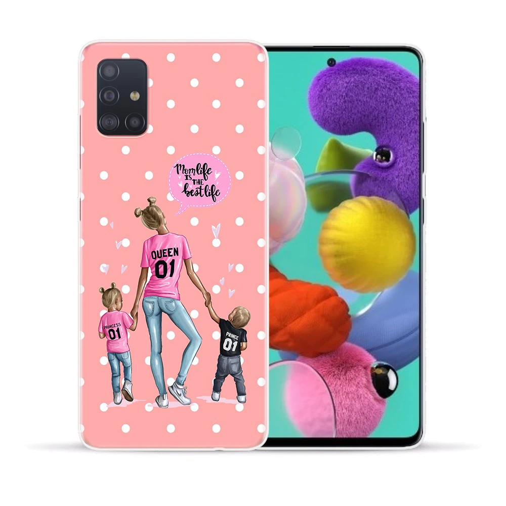 Силиконовый чехол Super Mama Girl Mom Boy Baby для Samsung A51 A71 A01 A81 A91 S20 Plus Ultra Note 10 Pro Lite мягкие