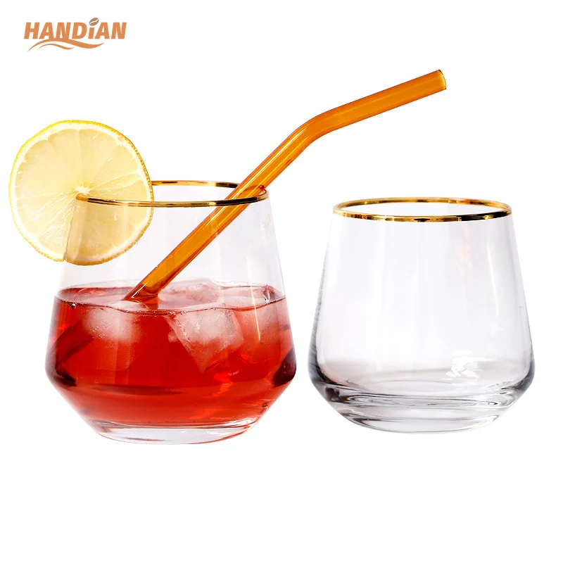 

Free Shipping Whisky glass home transparent stroke Penh crystal glass diamond cup milk cup juice cup mousse cup drinking glasse