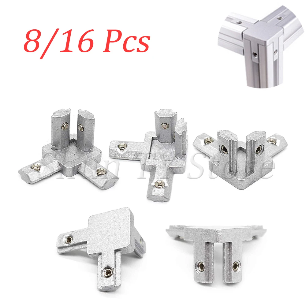 

8/16 Pcs Internal Joint Angle Bracket Three-dimensional Connector Fasteners for Aluminum Extrusion Profiles 2020s 3030s 4040s