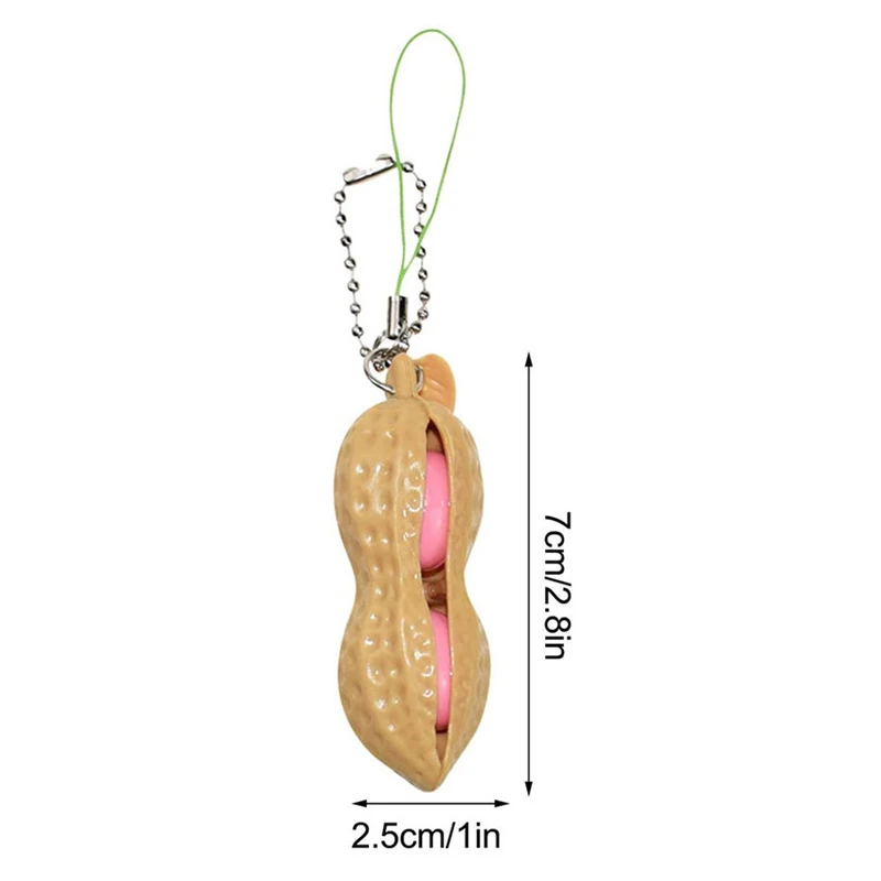 

Peanut Toy Sensory Toys Squeeze Bean Anti Anxiety Pea Pod Keychain Decorations Kids Gift Keychains