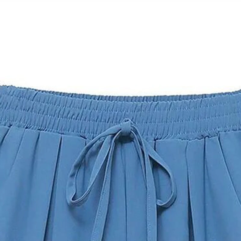 

2021 summer new large women's two piece suit fashionable fat mm thin cover belly one word shoulder versatile suit women