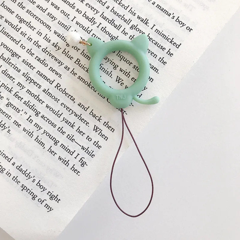 Силиконовый ремешок для телефона с мультяшным котом подвеска мобильный телефон