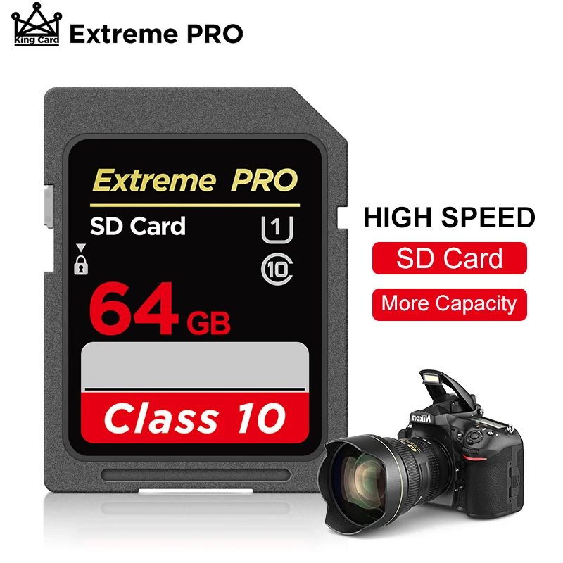 Высокоскоростная SD-карта класса 10 Extreme PRO 128 ГБ 64 U1 SDHC SDXC 32 16 карта памяти для камеры