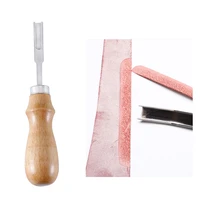 lmdz leather edge beveler skiving polishing tool beveling knife cutting hand craft tool with wood handle diy tools