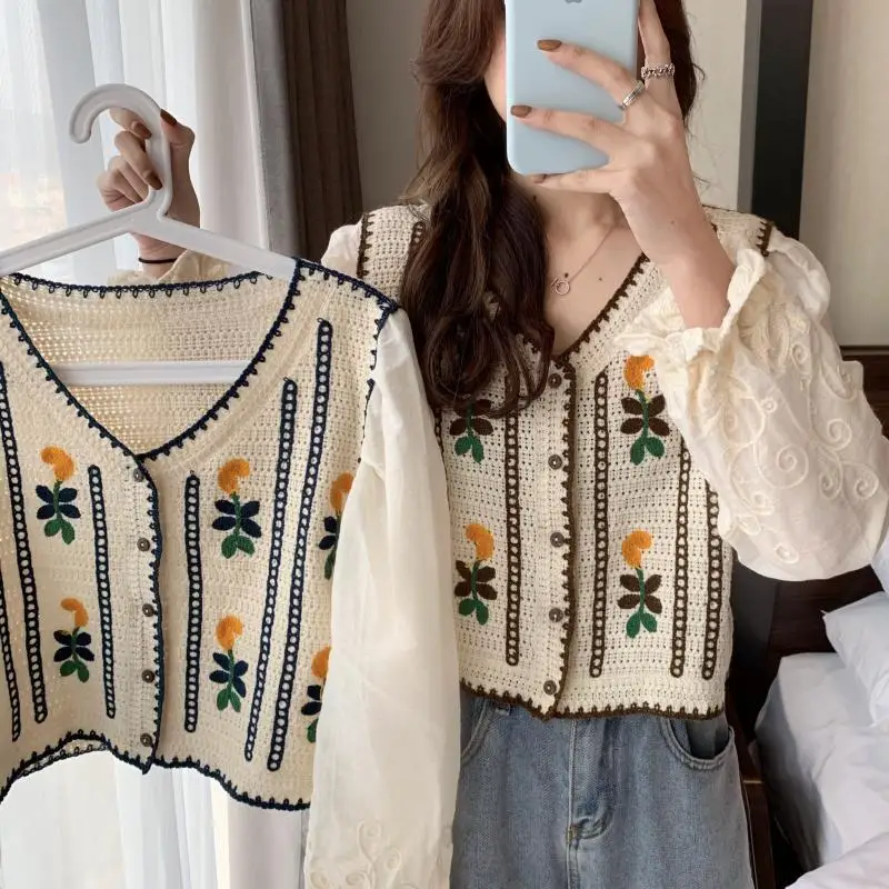 

Cardigans Women V-Neck Simple Autumn Cardigan Aesthetic Sweater Sweater Kawaii Cardigan Harajuku Sweater Knitted Cardigan