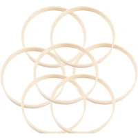 10pcs wooden bamboo dreamcatcher rings hoops round hoops macrame rings for dream catcher diy craft 27cm