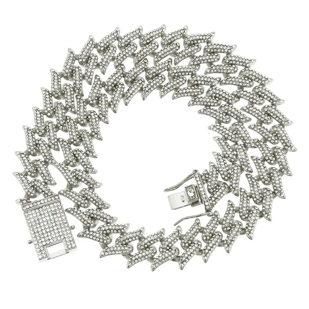 Ожерелье из кубинской цепи в стиле хип хоп для мужчин и женщин украшение 20 мм