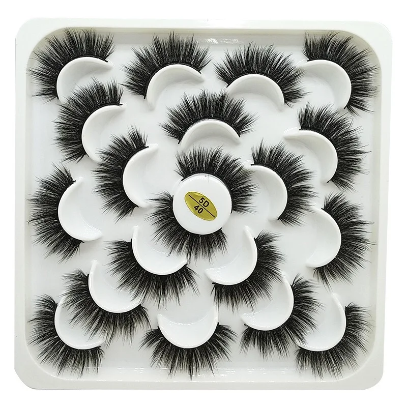 Mink eyelashes 3d mink hair eyelashes10 pairs long makeup 3d faux nature fake lashes extension false eyelashes Wholesale(10P