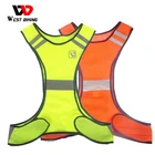 Светоотражающий жилет для езды на велосипеде, с флуоресцентным сигналом, сигнальный жилет для бега, спортивный жилет Coleto Ciclismo