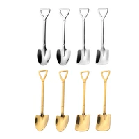 8pcs coffee spoon cutlery set stainless steel retro iron shovel ice cream spoon scoop creative spoon tea spoon fashion tableware