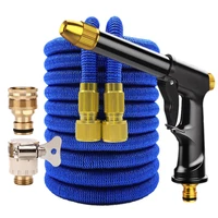 expandable double metal connector high pressure garden water hose pvc reel magic water pipes for garden farm irrigation car wash