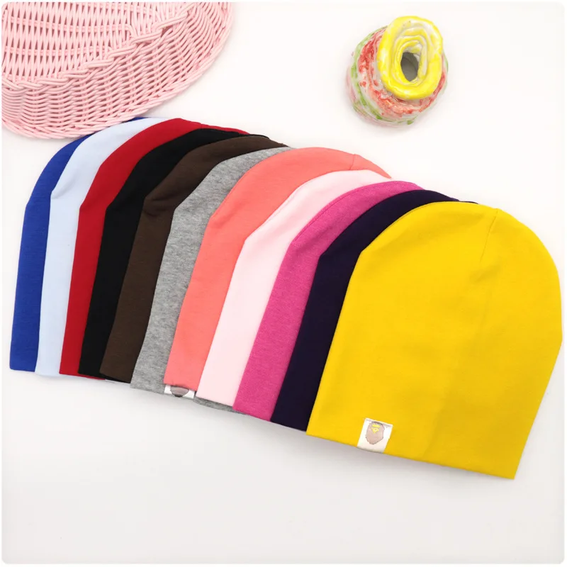 

0-4years New Baby Hats Autumn Toddler Boys Girls Street Dance Hip Hop Cotton Hat Winter Scarf Cap Warm Solid Color Kids Hat