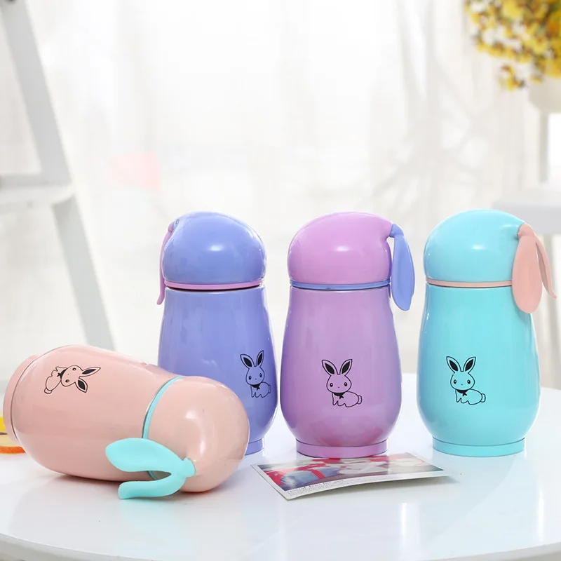 300 мл креативный модный портативный термос из нержавеющей стали кролик чашка для