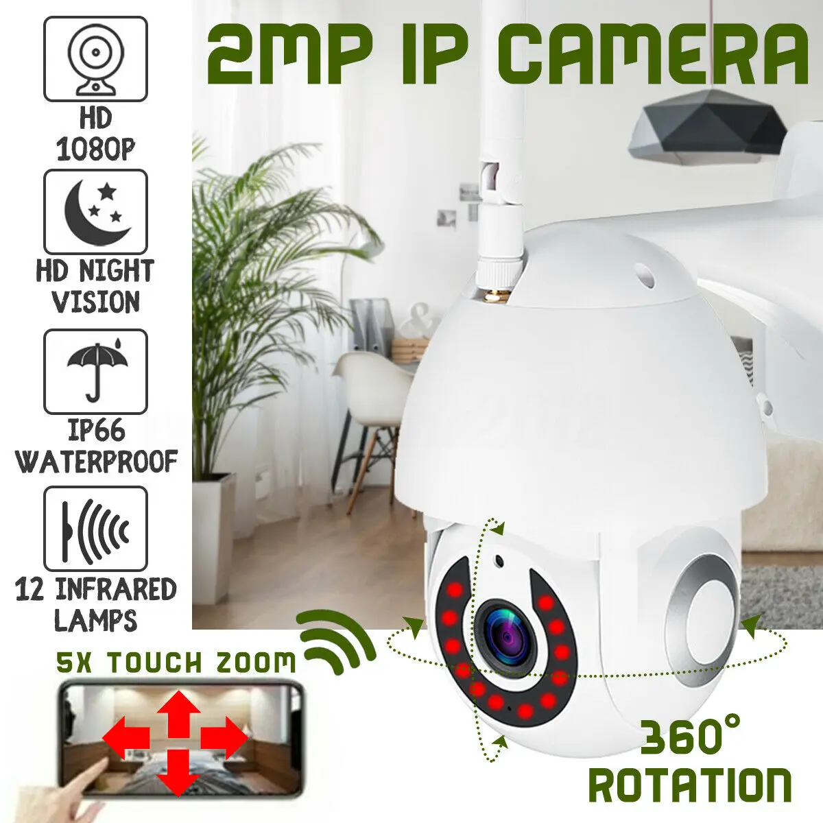 5X зум WiFi PTZ IP камера панорамирование наклона 1080P HD Безопасности IP ИК камера ночного видения наружная скорость Купол беспроводная видеокамера с Wi-Fi