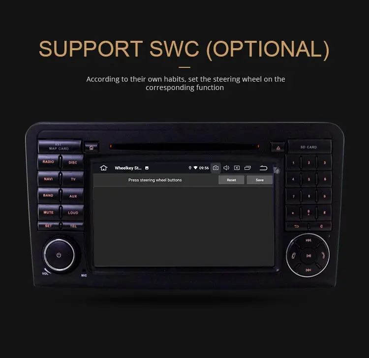 LJDA 2 Din Android 9,0 Автомагнитола для Mercedes Benz ML CLASS W164 ML350 ML300 Автомобильный мультимедийный плеер стерео аудио gps DVD wifi DSP